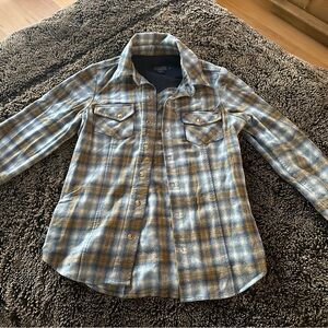Pendleton Wool Blue and Tan Flannel Shirt